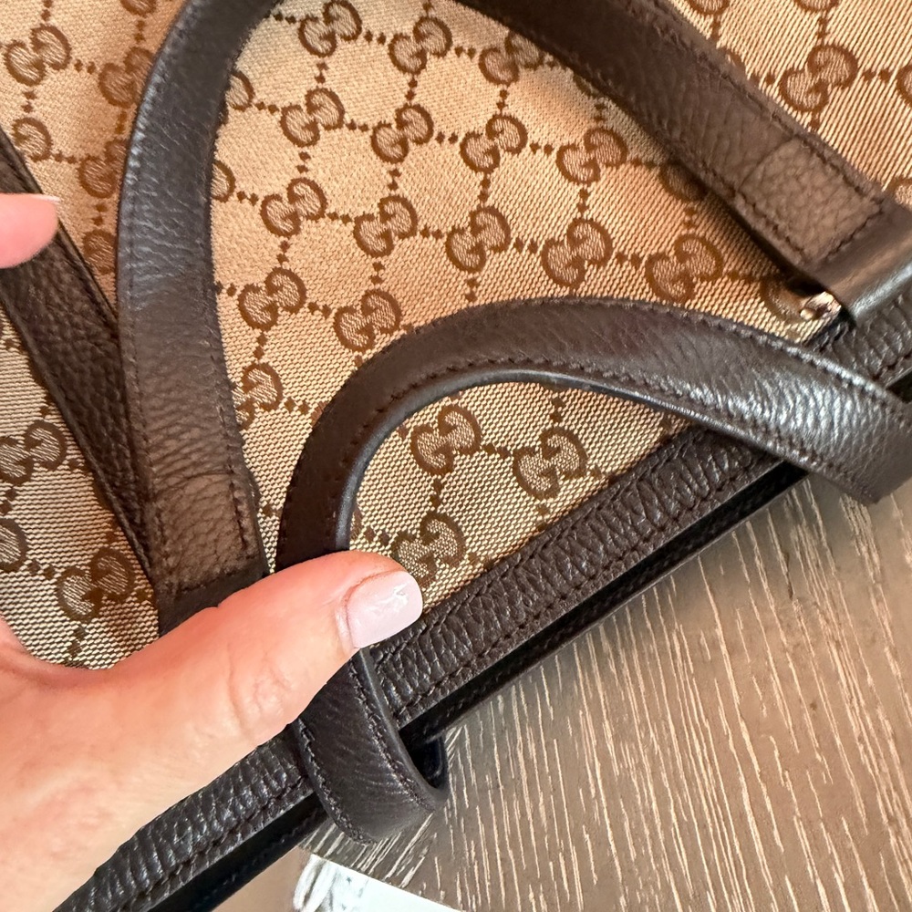 Gucci Beige and Dark Brown Men's Tote - Picture 9 of 15